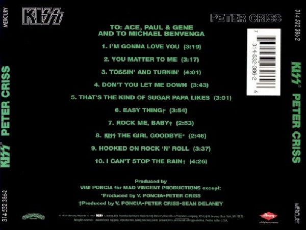 Peter Criss - Kiss peter criss (CD) - Discords.nl