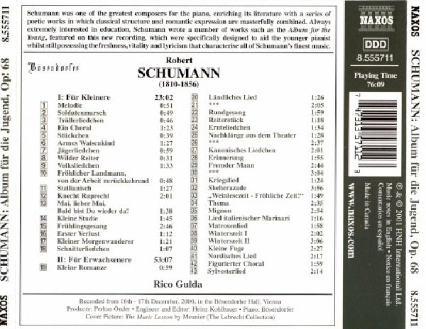 Gulda-rico - Schumann: album fur die jugend (CD) - Discords.nl