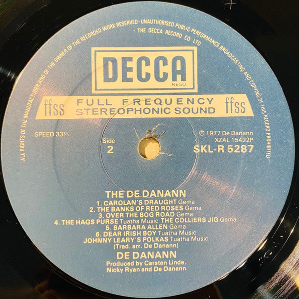De Danann - Selected Jigs Reels & Songs (LP Tweedehands)