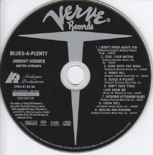 Johnny Hodges - Blues a plenty (CD) - Discords.nl