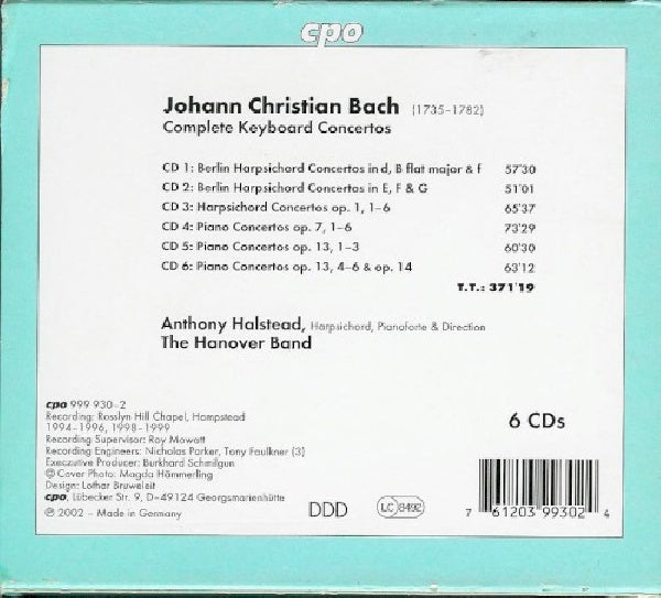 Johann Christian Bach - Complete keyboard concertos (CD) - Discords.nl