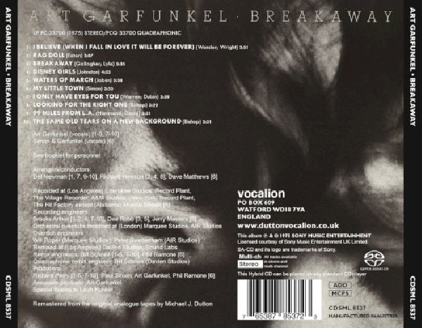 Art Garfunkel - Breakaway (CD) - Discords.nl