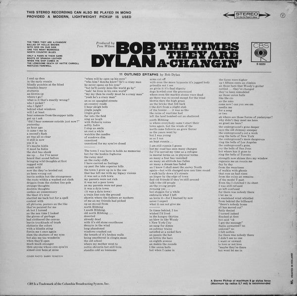 Bob Dylan - The Times They Are A-Changin' (LP Tweedehands)