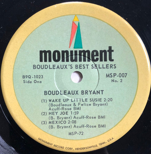Boudleaux Bryant - Boudleaux's Bestsellers: Selections From His Hit Album  (7-inch Tweedehands) - Discords.nl