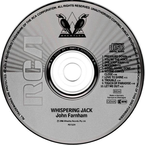 John Farnham - Whispering Jack (CD)