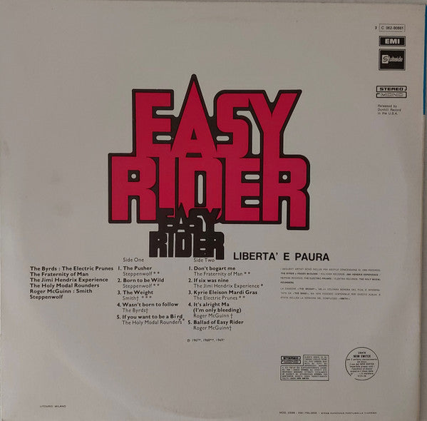 Various - Easy Rider (Songs as performed in the motion picture)  Libertà e Paura (LP Tweedehands) - Discords.nl