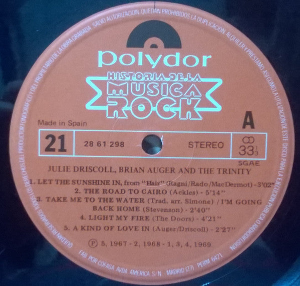 Julie Driscoll, Brian Auger & The Trinity - Julie Driscoll, Brian Auger And The Trinity (LP Tweedehands)