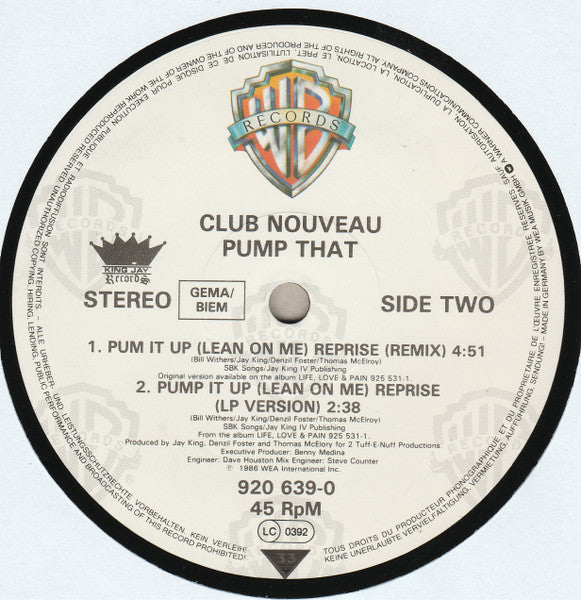 Club Nouveau - Lean On Me (12" Tweedehands)