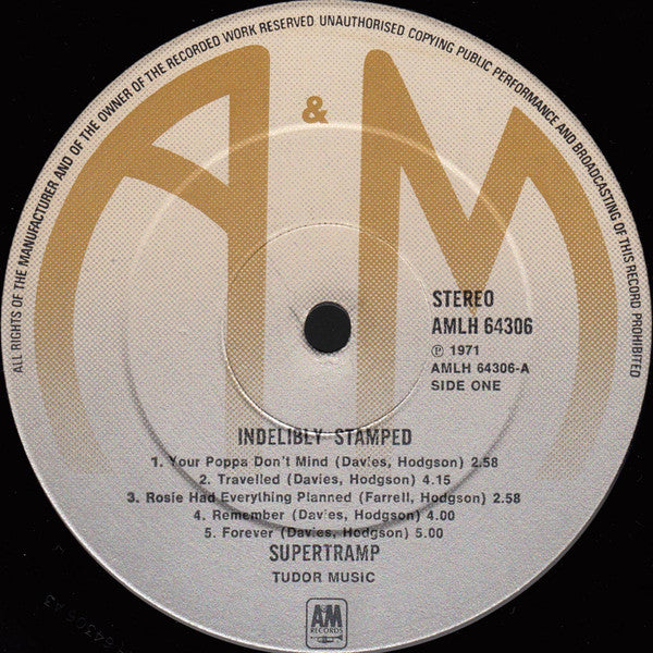 Supertramp - Indelibly Stamped (LP Tweedehands)