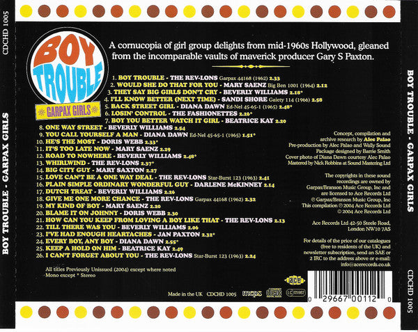 Various - Boy Trouble - Garpax Girls (CD Tweedehands)