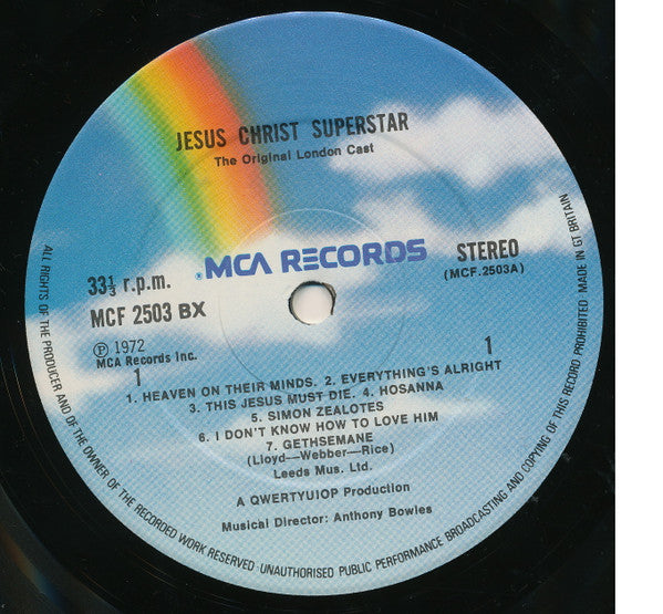 Andrew Lloyd Webber And Tim Rice - Jesus Christ Superstar (Original London Cast) (LP Tweedehands)