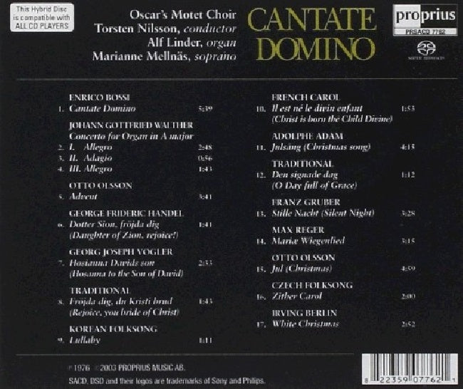 Oscar's Motet Choir - Cantate domino (CD) - Discords.nl