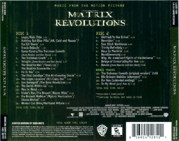 Don Davis - Matrix revolutions (CD) - Discords.nl