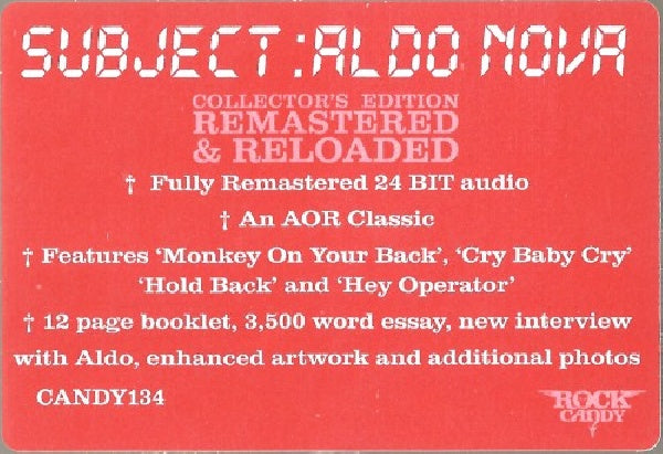 Aldo Nova - Subject..aldo nova (CD) - Discords.nl