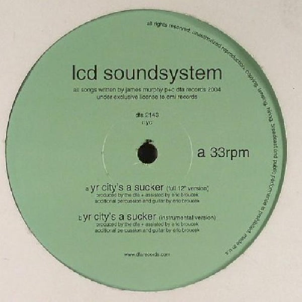 Lcd Soundsystem - Yr city's a sucker (12-inch)