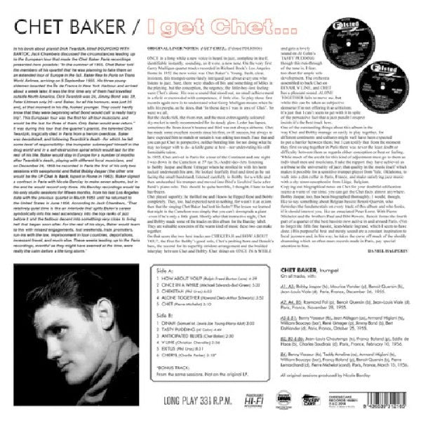 Bobby Chet Baker / Jaspar - I get chet (LP) - Discords.nl