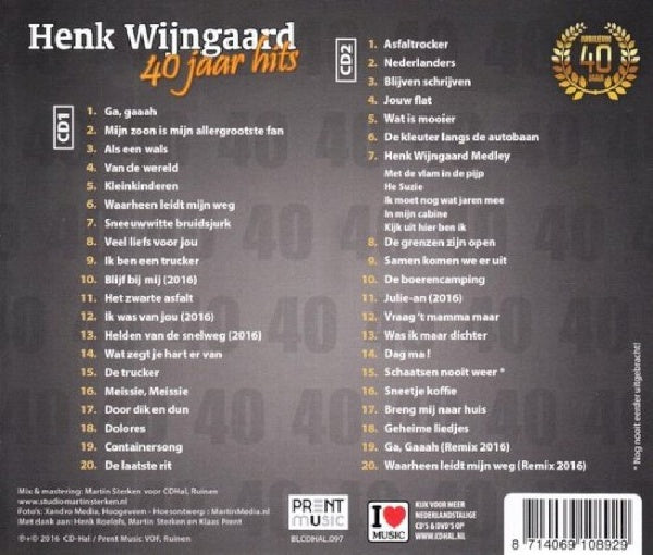 Henk Wijngaard - 40 jaar hits (CD) - Discords.nl