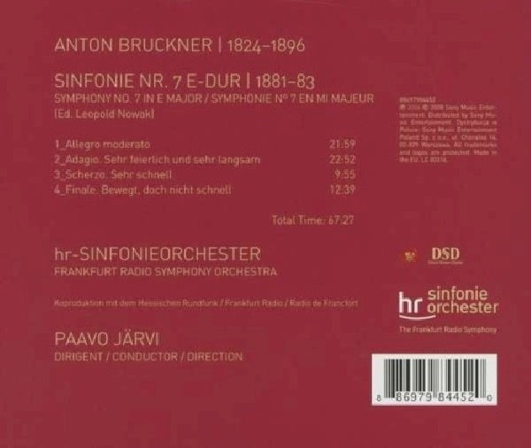 Paavo Jã¤rvi - Bruckner: symphony no. 7 (CD) - Discords.nl