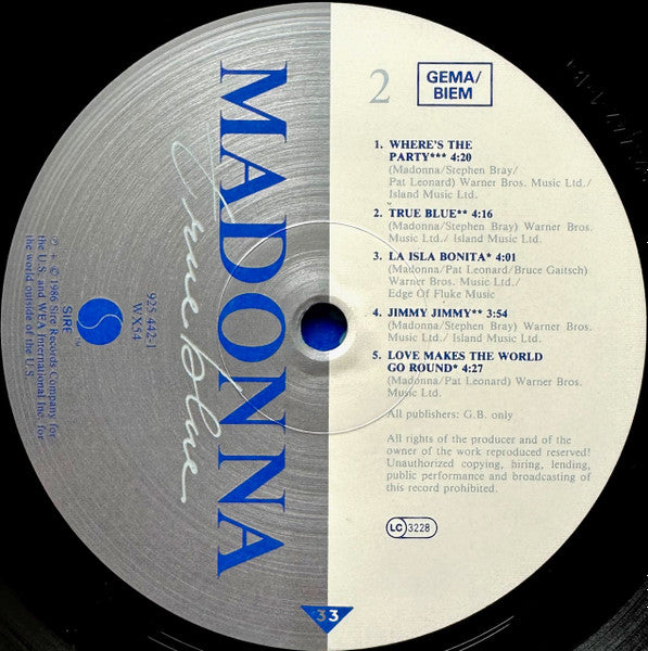 Madonna - True Blue (LP Tweedehands) - Discords.nl