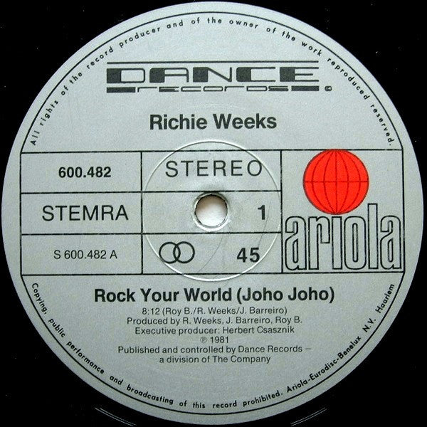Weeks & Co. - Rock Your World (Joho, Joho) (12" Tweedehands) - Discords.nl