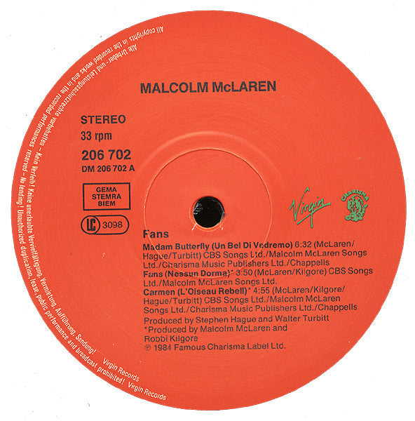 Malcolm McLaren - Fans (LP Tweedehands)