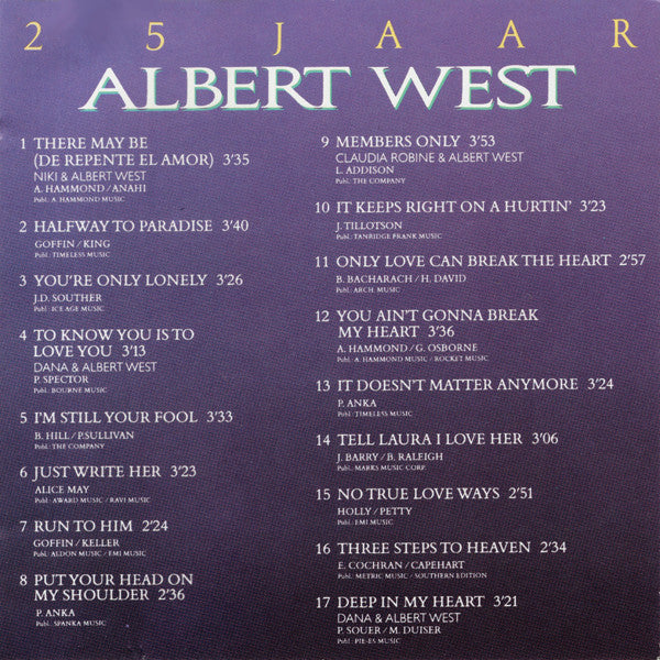 Albert West - 25 Jaar (CD Tweedehands)