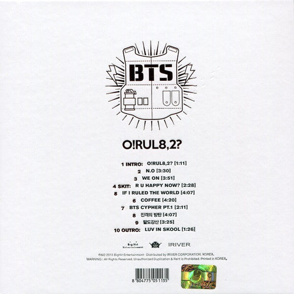 BTS - O!RUL8,2? (CD Tweedehands)