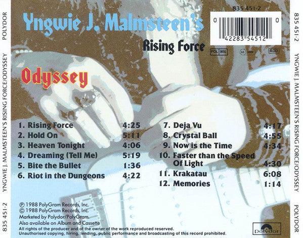 Yngwie J. Malmsteen's Rising Force - Odyssey (CD Tweedehands)