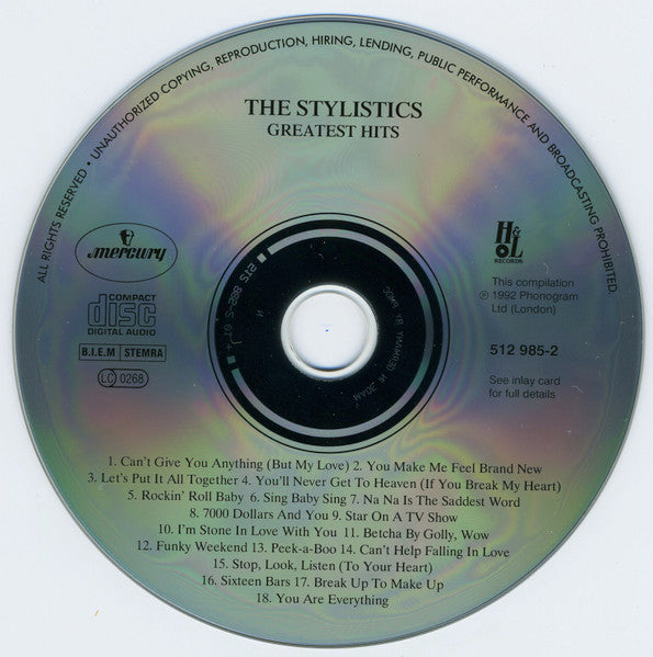 Stylistics, The - The Greatest Hits Of The Stylistics - Let's Put It All Together (CD)