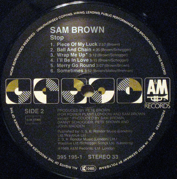 Sam Brown - Stop! (LP Tweedehands)