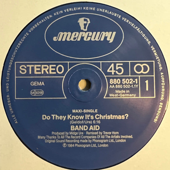 Band Aid - Do They Know It's Christmas? (12" Tweedehands)