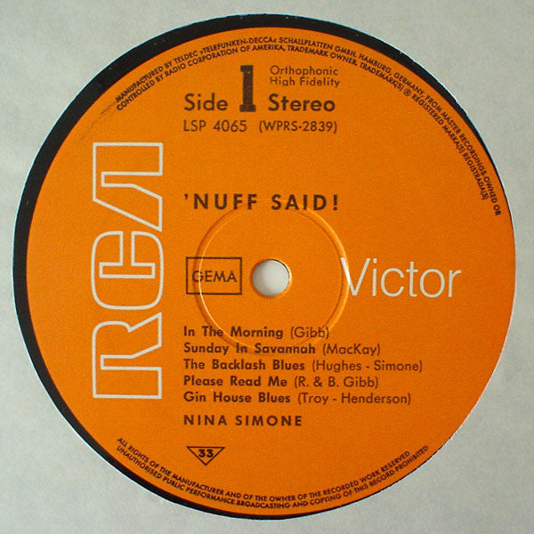 Nina Simone - 'Nuff Said! (LP Tweedehands) - Discords.nl