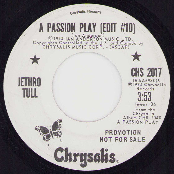 Jethro Tull - A Passion Play (Edit #6) / A Passion Play (Edit #10) (7-inch Tweedehands) - Discords.nl