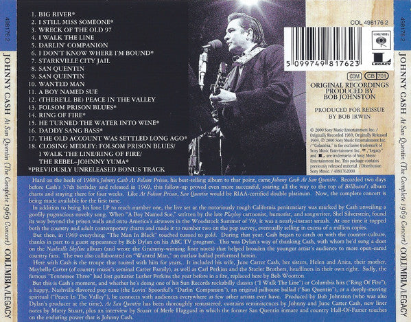 Johnny Cash - At San Quentin (The Complete 1969 Concert) (CD) - Discords.nl
