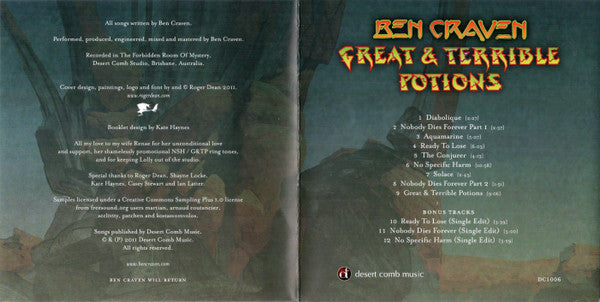 Ben Craven - Great & Terrible Potions (CD)