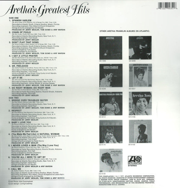 Aretha Franklin - Aretha Franklin - Aretha's Greatest Hits  (LP)