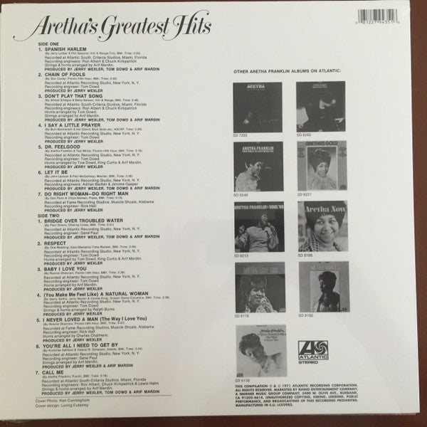 Aretha Franklin - Aretha Franklin - Aretha's Greatest Hits  (LP)