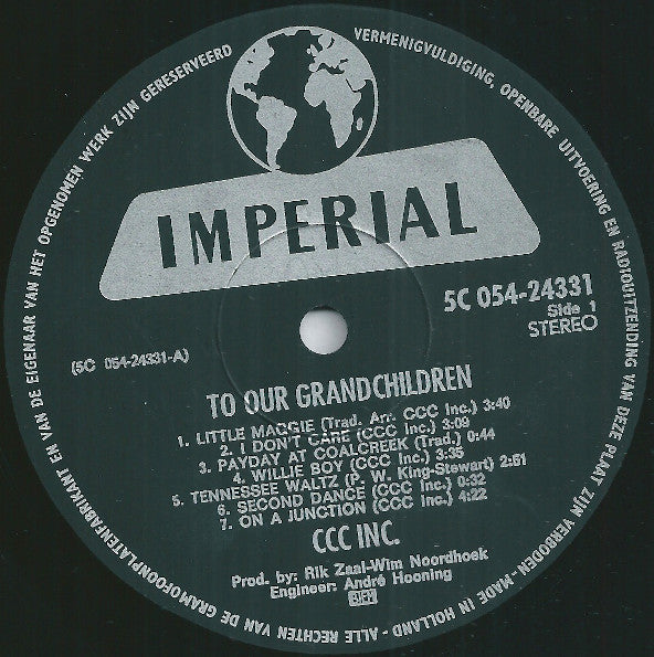 C.C.C. Inc. - To Our Grandchildren (LP Tweedehands)