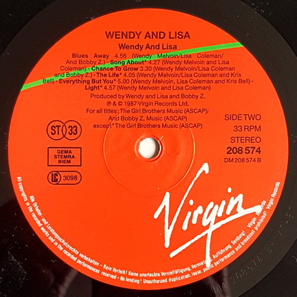 Wendy & Lisa - Wendy And Lisa (LP Tweedehands)