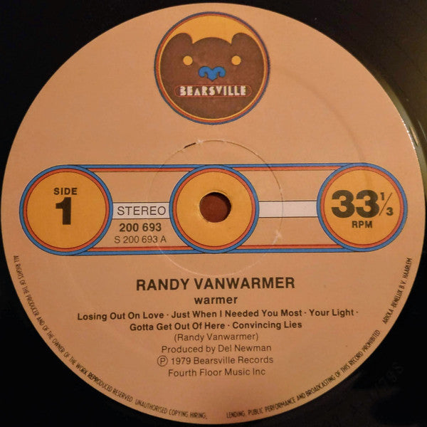 Randy Vanwarmer - Warmer (LP Tweedehands) - Discords.nl