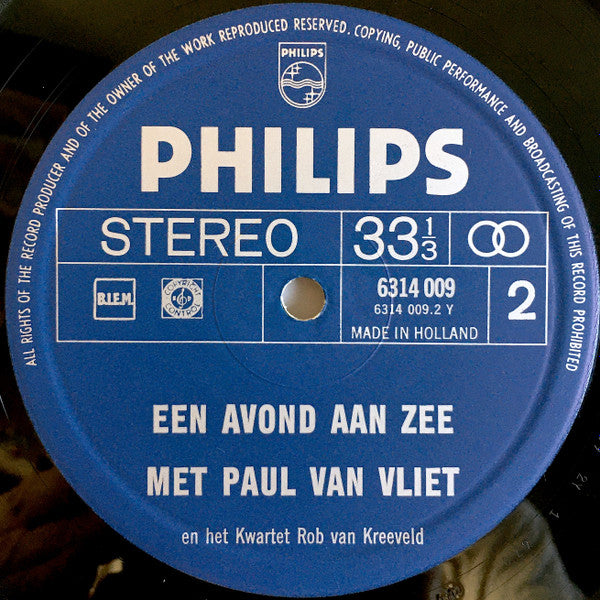 Paul van Vliet (2) - Een Avond Aan Zee Met Paul Van Vliet (LP Tweedehands) - Discords.nl