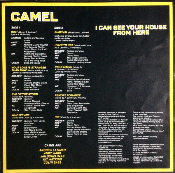 Camel - I Can See Your House From Here (LP Tweedehands)