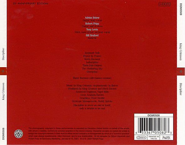 King Crimson - Discipline (CD)