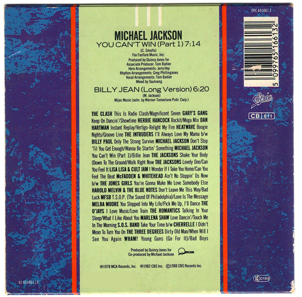 Michael Jackson - You Can't Win / Billie Jean (CD) - Discords.nl