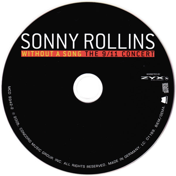 Sonny Rollins - Without A Song The 9/11 Concert (CD Tweedehands)