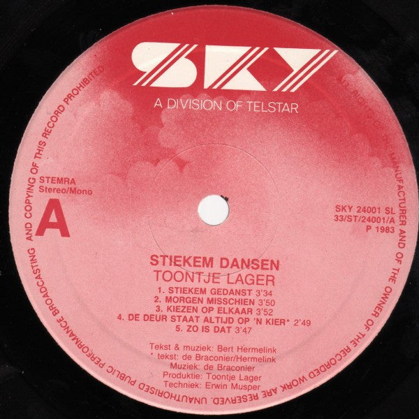 Toontje Lager - Stiekem Dansen (LP Tweedehands)