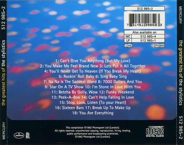 Stylistics, The - The Greatest Hits Of The Stylistics - Let's Put It All Together (CD)
