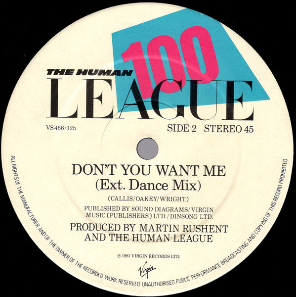 Human League, The - Don't You Want Me (12" Tweedehands) - Discords.nl