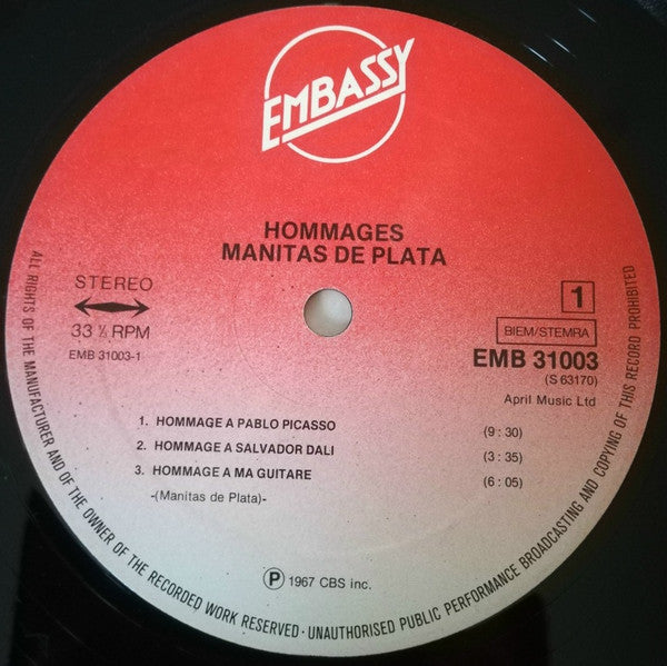 Manitas De Plata - Hommages (LP Tweedehands)