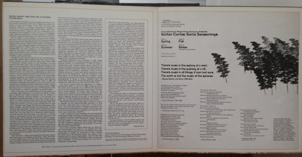 Walter Carlos - Sonic Seasonings (LP Tweedehands) - Discords.nl